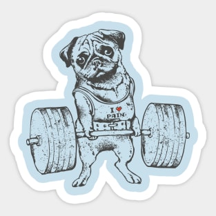 Pug Lift Sticker